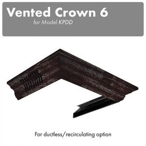 ZLINE Vented Crown Molding Profile 6 for Wall Mount Range Hood (CM6V-KPDD)