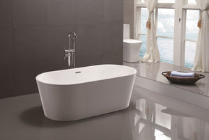 67" Freestanding Bathtub – Overflow W/Chrome Finish and Adjustable Leveling Legs