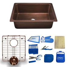 Load image into Gallery viewer, Dakota Signature Handmade Copper 32″ Single Bowl Kitchen Sink