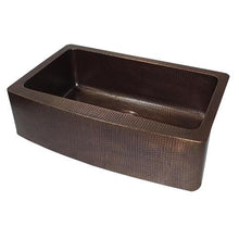 Load image into Gallery viewer, Dakota Signature Handmade Copper 33″ Kitchen Sink Single Bowl Apron Front