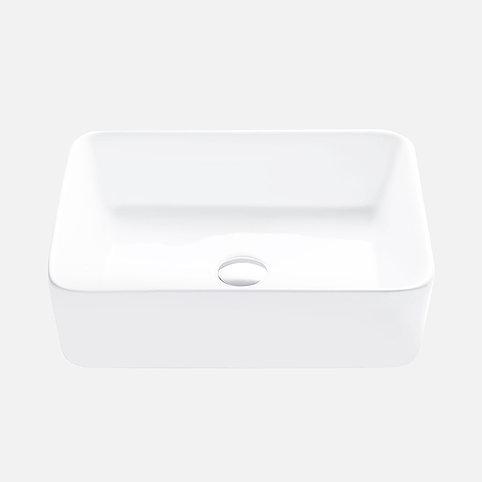 STYLISH® 18 inch Black Rectangular Ceramic Vessel Bathroom Sink –