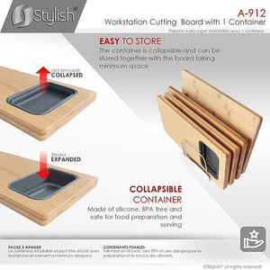 Workstation Cutting Board with 1 Container by Stylish A-912