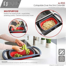 Load image into Gallery viewer, Collapsible Over the Sink Colander by Stylish A-905