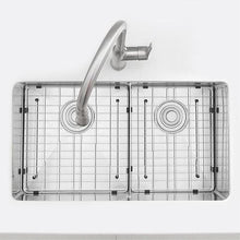 Load image into Gallery viewer, 32 in Double Bowl Kitchen Sink, 16 Gauge Stainless Steel with Grids and Basket Strainers, by Stylish® S-325XG Roomy