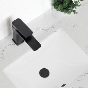 STYLISH 18 inch Rectangular Undermount Ceramic Bathroom Sink with 2 Overflow Finishes