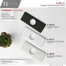 Load image into Gallery viewer, 6&quot; Bath Deck Plate Brushed Nickel Finish Square Shape by Stylish A-801B