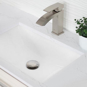 STYLISH 18 inch Rectangular Undermount Ceramic Bathroom Sink with 2 Overflow Finishes