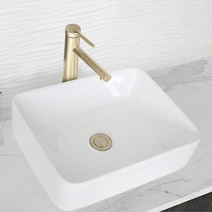 Carol Bathroom Faucet Single Handle Brushed Gold Finish by Stylish B-123G