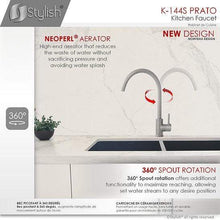 Load image into Gallery viewer, Single Handle Bar/Prep Faucet - Stainless Steel Finish by Stylish K-144S