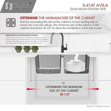 Load image into Gallery viewer, 30 in Dual Mount Double Bowl Kitchen Sink, 18 Gauge Stainless Steel with Standard Strainers, by Stylish S-414T Avila
