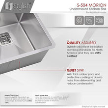 Load image into Gallery viewer, 30 in Double Bowl Kitchen Sink, 16 Gauge Stainless Steel with Grids and Square Strainers, by Stylish S-504XG Morion