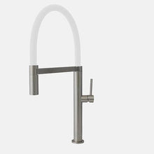Load image into Gallery viewer, Stainless Steel Single Handle Pull Out Dual Mode Kitchen Sink Faucet with Red Spout Hose by Stylish K-140R