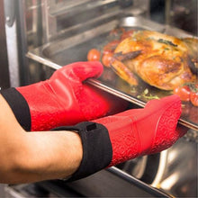 Load image into Gallery viewer, Heat Resistant Silicone Oven Gloves by Stylish A-901-RED
