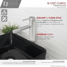 Load image into Gallery viewer, Carol Bathroom Faucet Single Handle Brushed Gold Finish by Stylish B-123G