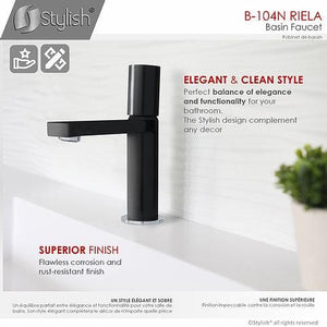 Toria Bathroom Faucet Single Handle Chrome Polished Finish by Stylish B-108C