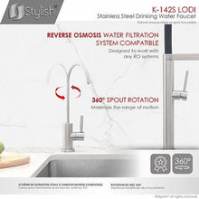 Load image into Gallery viewer, Single Handle Cold Water Tap - Brushed Gold Finish by Stylish K-142G