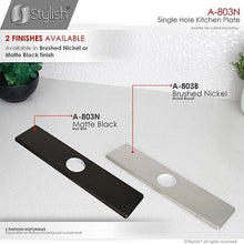 Load image into Gallery viewer, 10&quot; Kitchen Deck Plate Brushed Nickel Finish Square Shape by Stylish A-803B