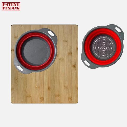 Shop for Foldable Chopping Board Rinse & Strainer Veggies & Fruit
