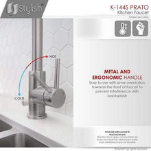 Load image into Gallery viewer, Single Handle Bar/Prep Faucet - Stainless Steel Finish by Stylish K-144S