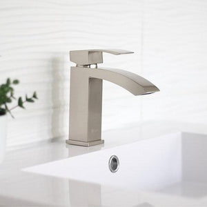 Sabana Bathroom Faucet Single Handle Brushed Nickel Finish by Stylish B-109B