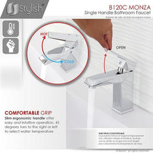 Load image into Gallery viewer, Monza Bathroom Faucet Single Handle Chrome Polished Finish by Stylish B-120C