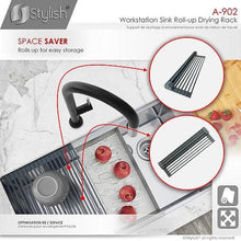 Load image into Gallery viewer, Workstation Sink Roll-Up Dish Drying Rack by Stylish A-902DG