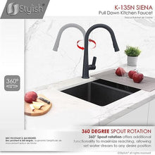 Load image into Gallery viewer, Single Handle Pull Down Kitchen Faucet - Brushed Nickel Finish by Stylish K-135B