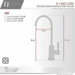 Single Handle Cold Water Tap - Brushed Gold Finish by Stylish K-142G