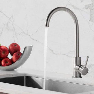Single Handle Bar/Prep Faucet - Stainless Steel Finish by Stylish K-144S