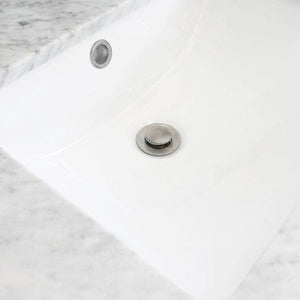 Bathroom Sink Pop-Up Drain with Overflow Brushed Nickel Finish by Stylish - D-700B