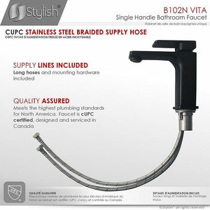 Vita Single Lever Handle  Single Hole Bathroom Sink Faucet - by Stylish B-102C