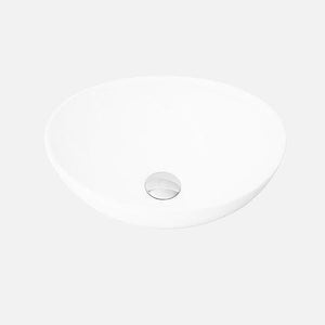 STYLISH 15 inch White Oval Ceramic Vessel Bathroom Sink - P-221