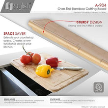 Load image into Gallery viewer, Over the Sink Bamboo Cutting Board by Stylish A-904