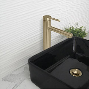 Carol Bathroom Faucet Single Handle Brushed Gold Finish by Stylish B-123G