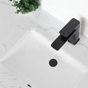 STYLISH 21 inch Rectangular Undermount Ceramic Bathroom Sink with 2 Overflow Finishes