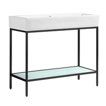 Load image into Gallery viewer, Pierre 40 Single, Freestanding, Open Shelf, Chrome Metal Frame Bathroom Vanity