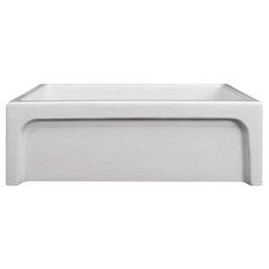 ZLINE Turin Farmhouse Reversible Fireclay Sink in White Gloss - FRC5117-WH-30