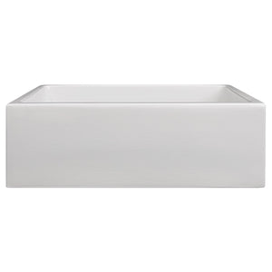 ZLINE Turin Farmhouse Reversible Fireclay Sink in White Gloss - FRC5117-WH-30