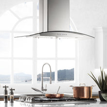 Load image into Gallery viewer, ZLINE Island Mount Range Hood in Stainless Steel &amp; Glass