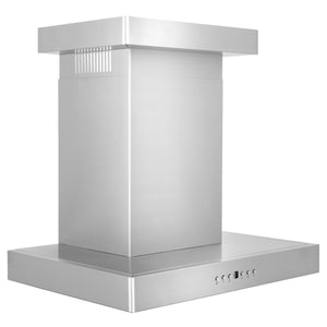 ZLINE Convertible Vent Wall Mount Range Hood in Stainless Steel with Crown Molding