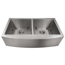 Load image into Gallery viewer, ZLINE 36&quot; Niseko Farmhouse Apron Mount Double Bowl Sink