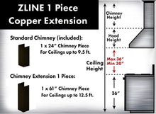 Load image into Gallery viewer, ZLINE 61&quot; Extended Chimney (8KBB-E)