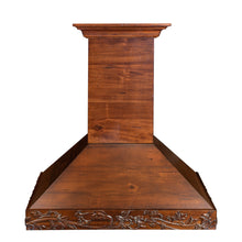 Load image into Gallery viewer, ZLINE Convertible Vent Carved Wooden Wall Mount Range Hood in Walnut