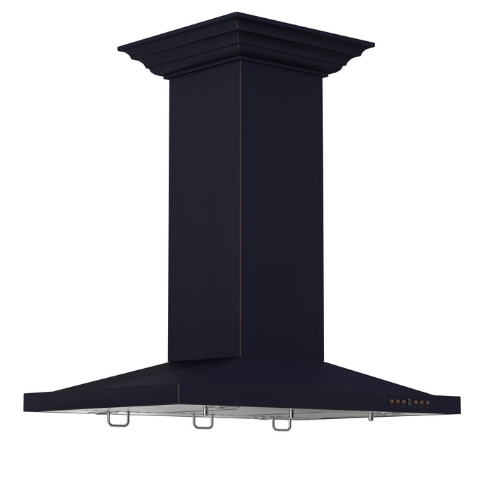 ZLINE Designer Series Oil-Rubbed Bronze Island Mount Range Hood