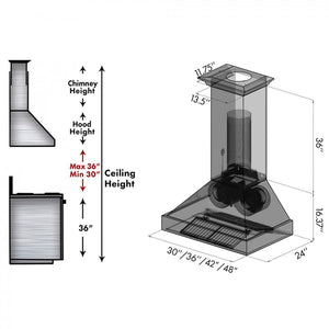 ZLINE Designer Series Wall Mount Range Hood