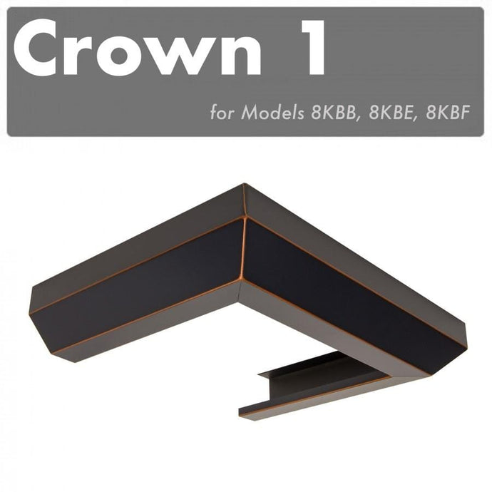 ZLINE Crown Molding #1 For Designer Wall Range Hood (CM1-8KBB/E/F)