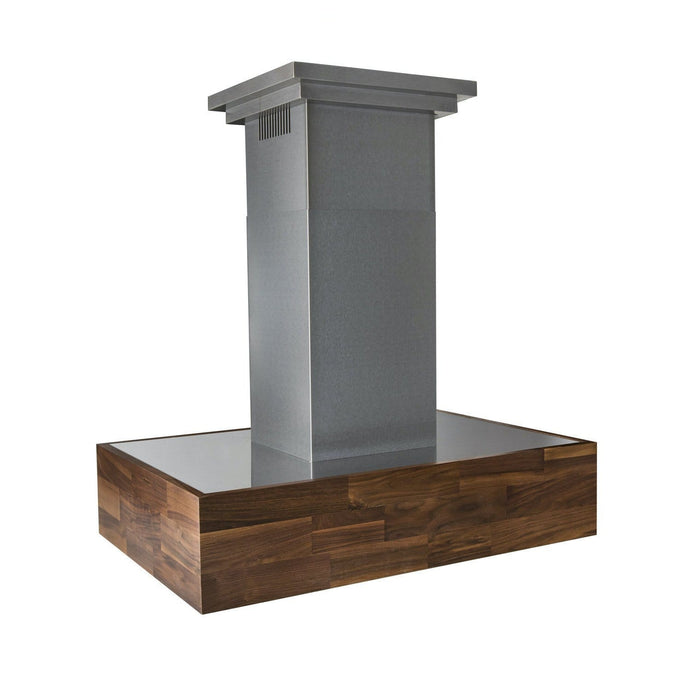 ZLINE Designer Series Wooden Wall Mount Range Hood in Butcher Block