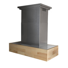 Load image into Gallery viewer, ZLINE Dual Remote Blower Designer Series Wooden Island Mount Range Hood in Butcher Block