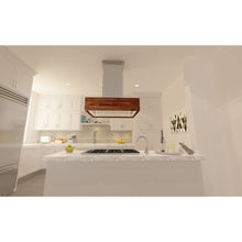 Load image into Gallery viewer, ZLINE Dual Remote Blower Designer Wooden Island Mount Range Hood in Butcher Block