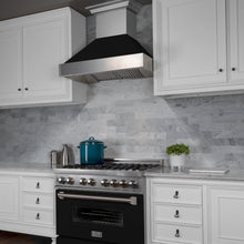 Load image into Gallery viewer, ZLINE Ducted DuraSnow® Stainless Steel Range Hood with Black Matte Shell (8654BLM)